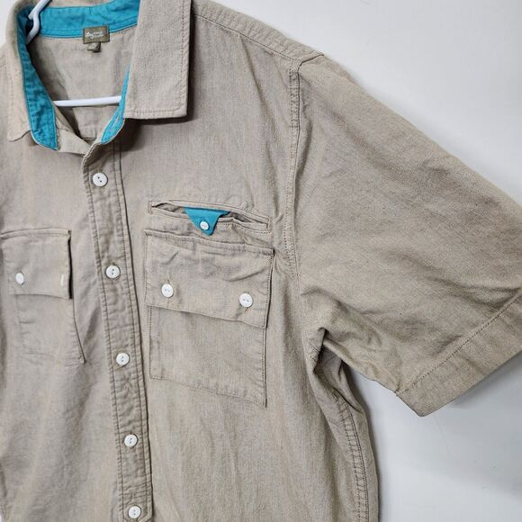 Lifted Research Group LRG Short Sleeve Button Down Pocket Shirt Men's 2XL 0890 - Picture 3 of 8